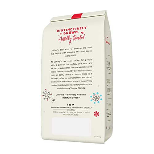 Joffrey's Coffee - Disney Minnie Mouse Merry Mint, Disney Specialty Coffee Collection, Artisan Medium Roast Coffee, Sweet White Chocolate & Peppermint Flavored Coffee,(Ground, 11 oz)