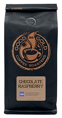 Chocolate Raspberry Coffee Beans, Flavored Coffee, Whole Bean, 12 Ounce Bag – Good As Gold Coffee Roasters