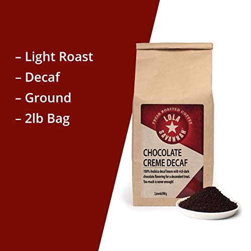 Lola Savannah Chocolate Creme Ground Decaf Coffee, 2lb