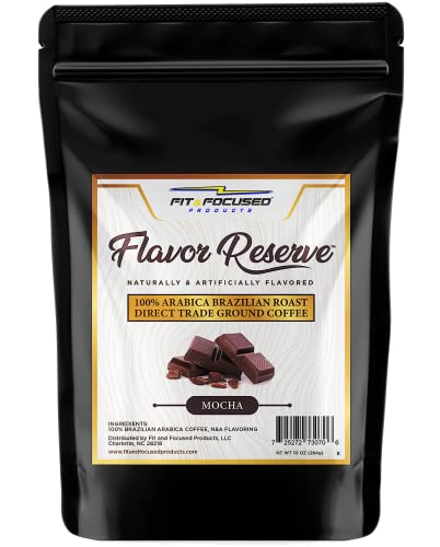 Fresh Roasted Chocolate Mocha Flavored Coffee | Arabica Coffee lnfused with Cafe Mocha Flavor | Kosher, Sugar Free, Light Roast | 10 oz Ground