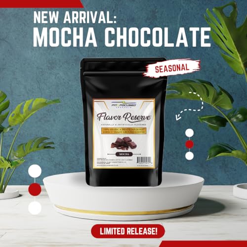 Fresh Roasted Chocolate Mocha Flavored Coffee | Arabica Coffee lnfused with Cafe Mocha Flavor | Kosher, Sugar Free, Light Roast | 10 oz Ground