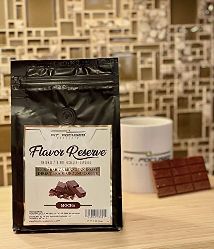 Fresh Roasted Chocolate Mocha Flavored Coffee | Arabica Coffee lnfused with Cafe Mocha Flavor | Kosher, Sugar Free, Light Roast | 10 oz Ground