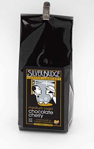 Silver Bridge Coffee Company Flavored Coffee Chocolate Cherry | 12oz Flavored Ground Coffee | Rich Chocolate and Sweet Cherry Flavoring | Specialty Coffee Ground