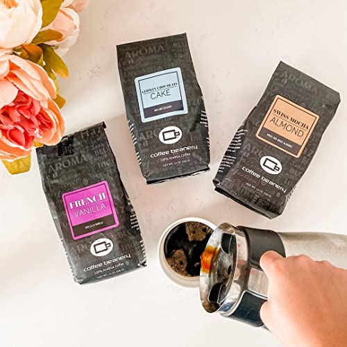 Dark Chocolate Almond Coffee by Coffee Beanery | 12oz Flavored Coffee Ground Medium Roast Coffee| 100% Specialty Arabica Coffee Ground | Gourmet Coffee | Flavored Ground Coffee Medium Roast