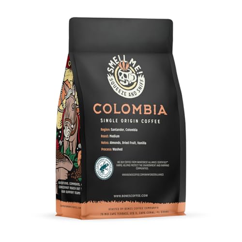 Bones Coffee Co. Colombia Single-Origin Arabica Beans (12oz)