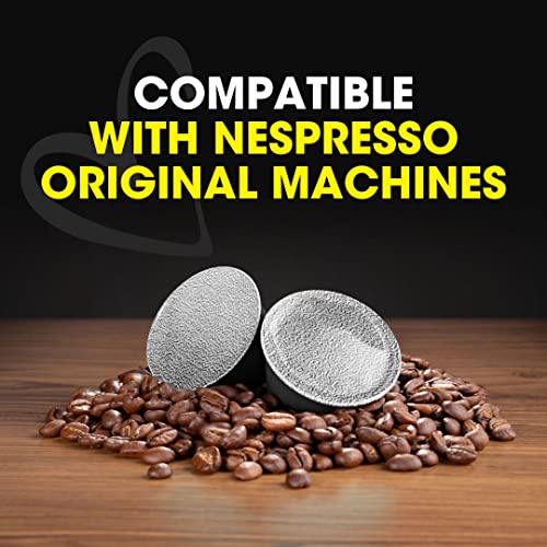 DELICITALY Pure Italian Food Italian Coffee pods compatible with Nespresso Original machines, Italian Expresso capsules (100 Ristretto regular pods, 100 Count (Pack of 1))