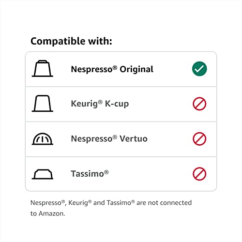 Amazon Brand - Solimo Ristretto Capsules, Dark Roast, Compatible with Original Brewers, Pack of 1x50 Capsule (50 count)