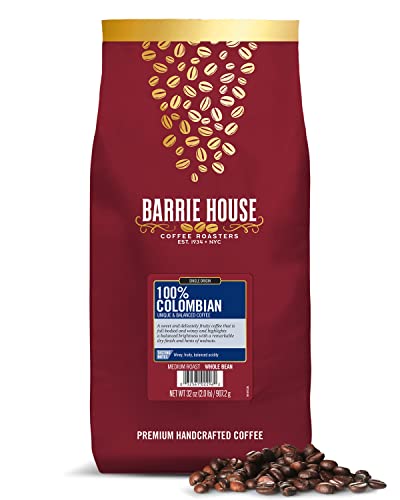 Barrie House Colombian Whole Bean Coffee | Medium Roast