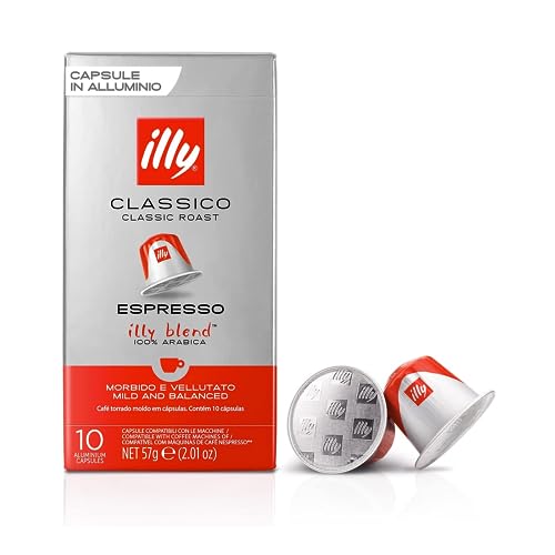 illy Nespresso Capsules 100 Count Espresso Pods, Classico Medium Roast Coffee, Compatible with OriginalLine Nespresso Espresso Machines