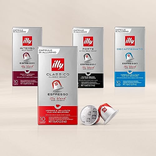 illy Nespresso Capsules 100 Count Espresso Pods, Classico Medium Roast Coffee, Compatible with OriginalLine Nespresso Espresso Machines