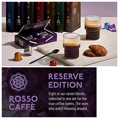 ROSSO CAFFE - 80 Gourmet Aluminum Capsules, Compatible with Nespresso Original Line Machine - Variety Pack espresso pods