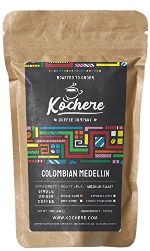 Colombian Medellín Medium Roast Organic Coffee Beans - 12 oz