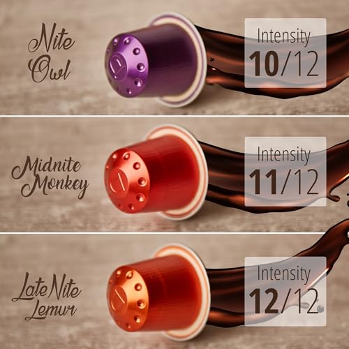 120 ct Dark Roast Variety Nespresso Original Machine Compatible Pods I Aluminum Espresso Coffee Capsules Intensity 10 11 12 like Palermo Kazaar Dharkan