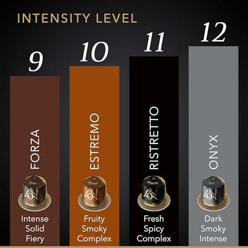 L'OR Intense Variety Pack Espresso Pods Compatible with Nespresso Machine Original Line & L'OR BARISTA System - 50 Aluminum Coffee Pods Intensity 9-12, 10 count (Pack of 5)