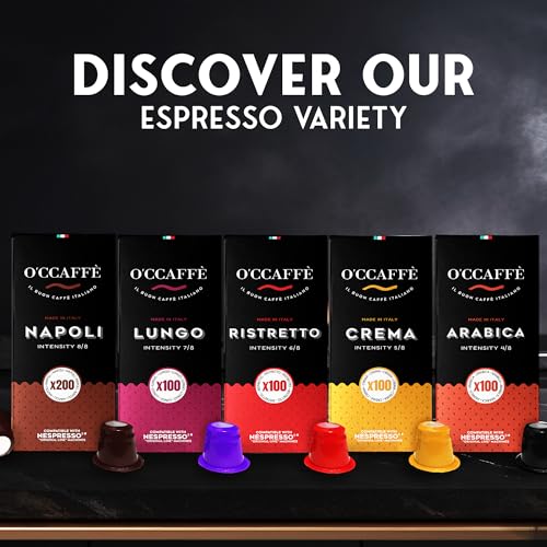 Occaffe Variety Pack Espresso Pods - by CAPSUCUP SELECTION 100 Selection Espresso Capsules compatible with Nespresso Machines