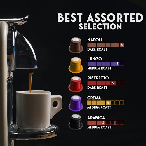Occaffe Variety Pack Espresso Pods - by CAPSUCUP SELECTION 100 Selection Espresso Capsules compatible with Nespresso Machines