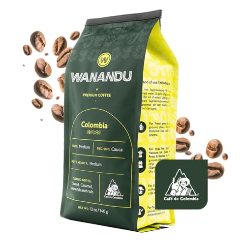 Wanandu Specialty Colombian Medium Roast Whole Bean Coffee