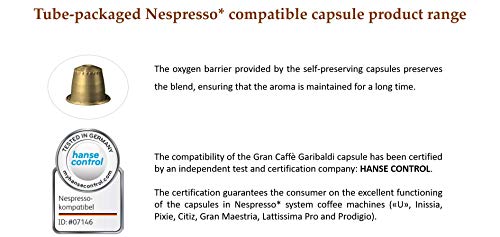 Gran Caffè Garibaldi Nespresso* compatible capsules (Variety Pack, 60 Count)