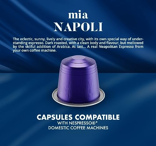 Caffè Borbone Aluminum Coffee Pods for Nespresso Coffee Machines, Rich and Refined Italian Coffee, Mia Napoli - 100 Count (10 packs of 10) - NOT compatible with Vertuo machines