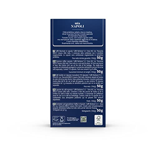 Caffè Borbone Aluminum Coffee Pods for Nespresso Coffee Machines, Rich and Refined Italian Coffee, Mia Napoli - 100 Count (10 packs of 10) - NOT compatible with Vertuo machines