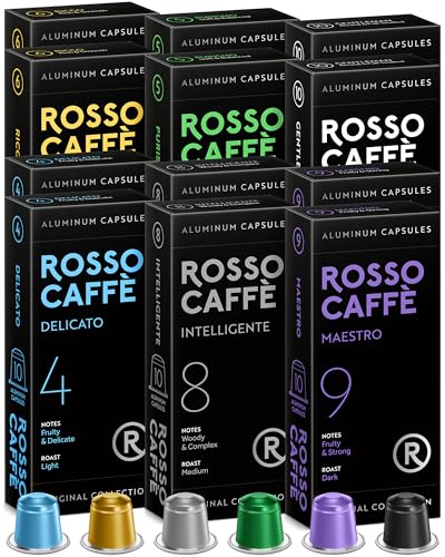 Rosso Coffee Capsules for Nespresso Original Machine - 120 Gourmet Espresso Pods, Compatible with Nespresso Original Line Machines
