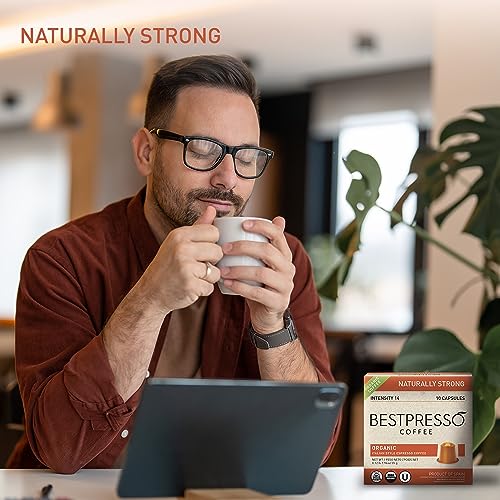 Organic USDA Bestpresso Coffee Aluminum Espresso Pods For Nespresso Original Machine 120 Pack (Variety Pack)