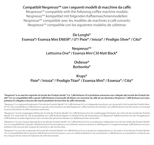 Caffè Borbone 100 Coffee Capsules Compatible Nespresso Blue Blend, NOT COMPATIBLE with Vertuo, Powerful Character and Intense Aroma, Roasted and Freshly Packaged in Italy