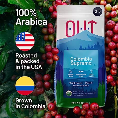 Colombian Medium Dark Roast Whole Coffee Beans - 2 lb