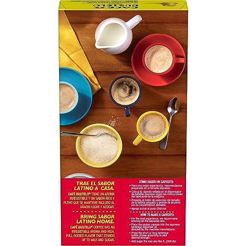 Café Bustelo Aluminum Espresso Capsules, Dark Roast Coffee, Nespresso OriginalLine Compatible, Intensity 11, 40 Count
