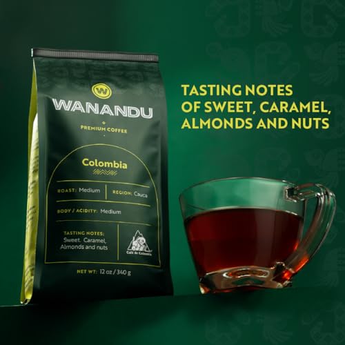 Wanandu Specialty Colombian Medium Roast Whole Bean Coffee