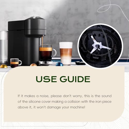 SWEETDEER Reusable Lids For Nespresso Vertuo, 4 Pcs Food Grade Silicon For Nespresso Reusable Pods Vertuo, Refillable Vertuo Pod,Compatible with Nespresso Vertuoline Capsule (No Capsule)
