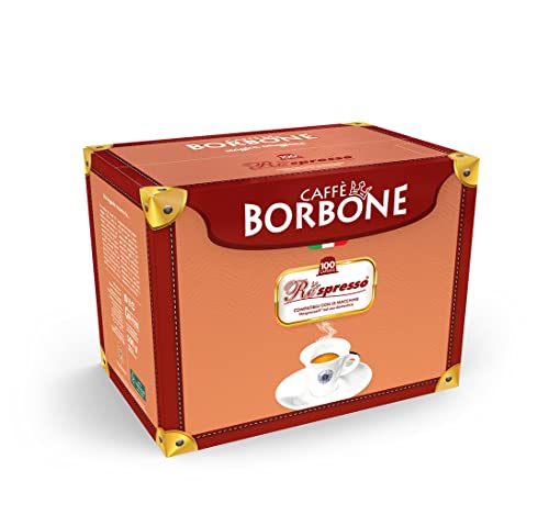 Caffe Borbone Compatible Nespresso 100 Espresso Pods Red Blend, NOT COMPATIBLE with Vertuo, Creamy Espresso with Deliciously Persistent Flavor, Roasted and Freshly Packaged in Italy