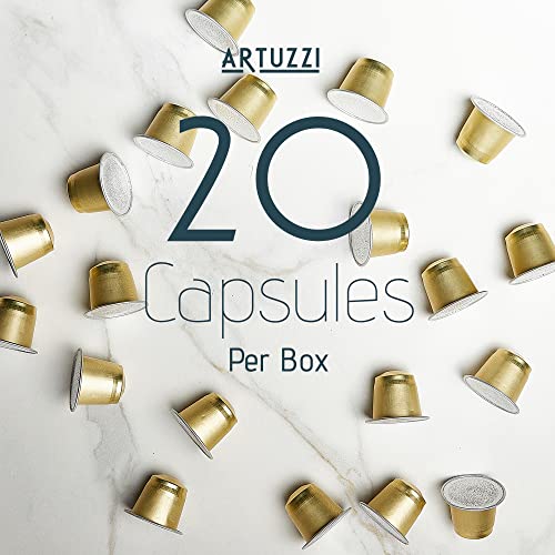 Artuzzi 120ct Italian Espresso | Classic Flavored Pods Caramel Chocolate Vanilla Espresso For Original Nespresso Compatible Pod Machines | 100% Aluminum Capsules & Recyclable
