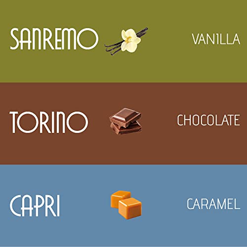 Artuzzi 120ct Italian Espresso | Classic Flavored Pods Caramel Chocolate Vanilla Espresso For Original Nespresso Compatible Pod Machines | 100% Aluminum Capsules & Recyclable