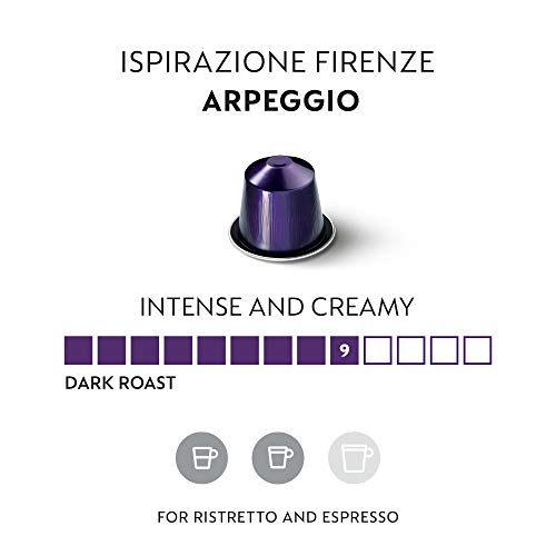 Nespresso Capsules OriginalLine, Ispirazione Arpeggio Intenso, Dark Roast Coffee, Coffee Pods, Brews 1.35oz (ORIGINALLINE ONLY), 10 Count (Pack of 5)