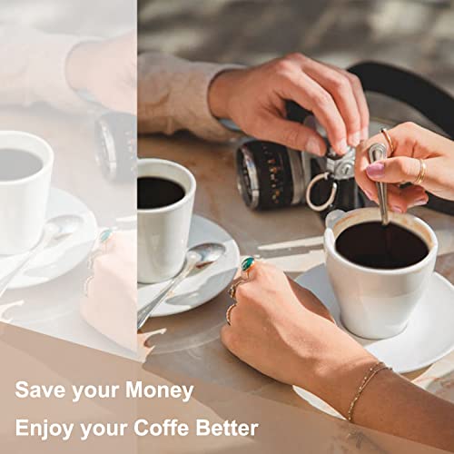 Clinuse Aluminum Foils Lids Seals to Reuse Nespresso Capsules Coffee Pods, Compatible with Nespresso Vertuoline Vertuo, 100Pcs Reuse Coffee Pods Cover Seals (61mm, Grey)