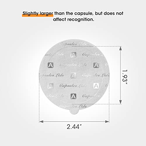 Aieve Aluminum Foil Seals Lid for Reusable Nespresso Pods Vertuo Compatible with Nespresso Refillable Capsule (120Pcs)