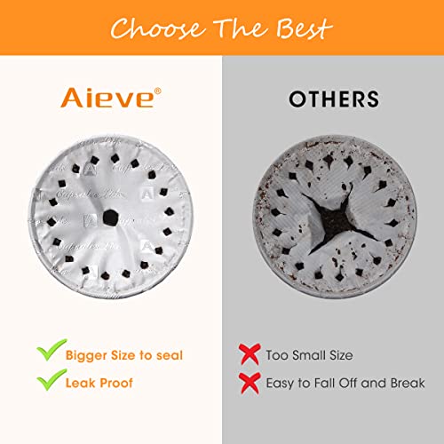 Aieve Aluminum Foil Seals Lid for Reusable Nespresso Pods Vertuo Compatible with Nespresso Refillable Capsule (120Pcs)