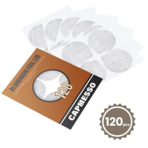 CAPMESSO Espresso Foils -Coffee Pod Seal Lids to Reusable Nespresso Capsules Refillable Pods Compatible with Nespresso Original Line Machines 120PCS/Package
