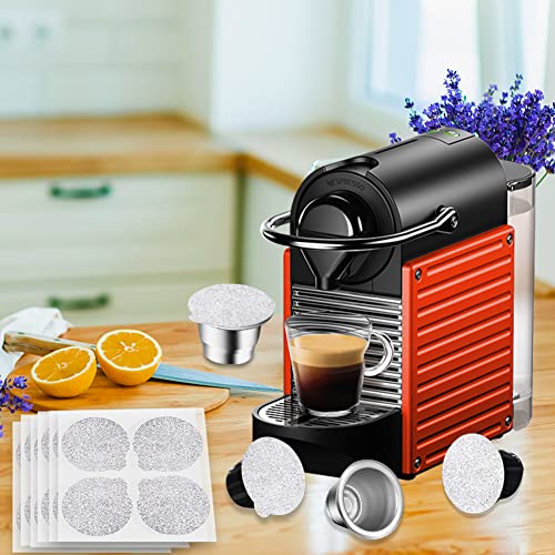CAPMESSO Espresso Foils -Coffee Pod Seal Lids to Reusable Nespresso Capsules Refillable Pods Compatible with Nespresso Original Line Machines 120PCS/Package