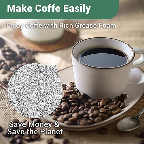 Aluminum Foils Lids to Reuse Vertuoline Capsules Coffee Pods and Refillable Pods，Compatible with Nespresso VertuoLine Machine, 64mm (100pcs)