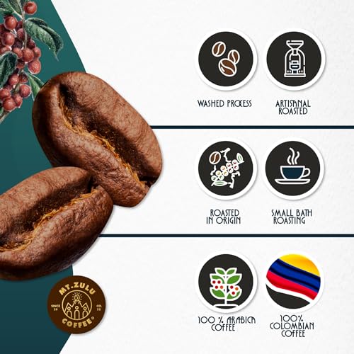 Mt. Zulu Colombian Medium Roast Whole Beans - 12oz