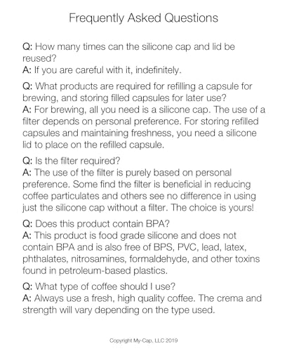 My-Cap Silicone Capsule Caps - Compatible with Nespresso Vertuo Pods - Reusable, Food Grade & BPA Free Coffee Pod Cap - Reuse your Nespresso Vertuo Capsules