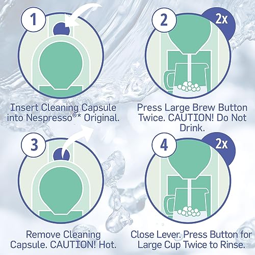 KLEANPERK 5 Pack Compatible Nespresso Cleaning Pods for Nespresso Original Machines I Cleaning Kit for Better Tasting Coffee I Nespresso Machine Cleaner I Easy and Safe to Use