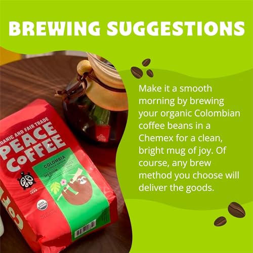 Organic Fair Trade Colombia Medium Roast Whole Bean Coffee