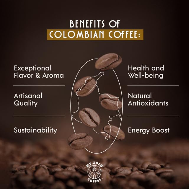 Mt. Zulu Colombian Medium Roast Whole Beans - 12oz