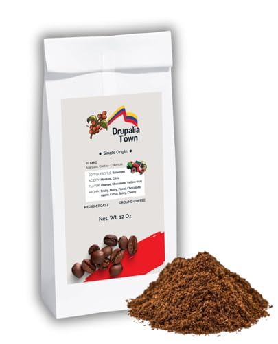 Drupalia Town Ground Colombian Supremo Coffee, Medium Roast