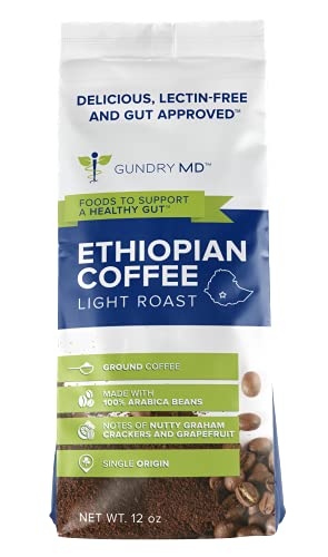 Gundry MD Ethiopian Light Roast Ground Coffee, 12oz