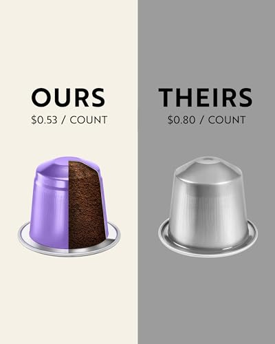 Rosso Coffee Capsules for Nespresso Original Machine - 60 Gourmet Extra Dark Roast Espresso Pods - Single-Serve Aluminum Coffee Pods Compatible with Nespresso Original Line Machines (Extra Dark 60)