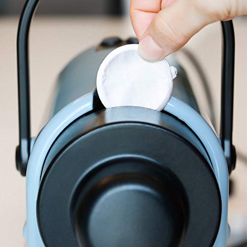 Refillable Coffee Capsules Cup Stainless Steel Reusable Coffee Pods Compatible with Nespresso Machines (2 Cups + 100 Lids)